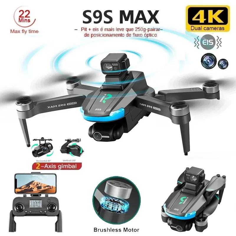 NEW S9S MAX MINI Drone 4K 2-Ax - đánh giá và giá Drone Gimbal 2 Axis