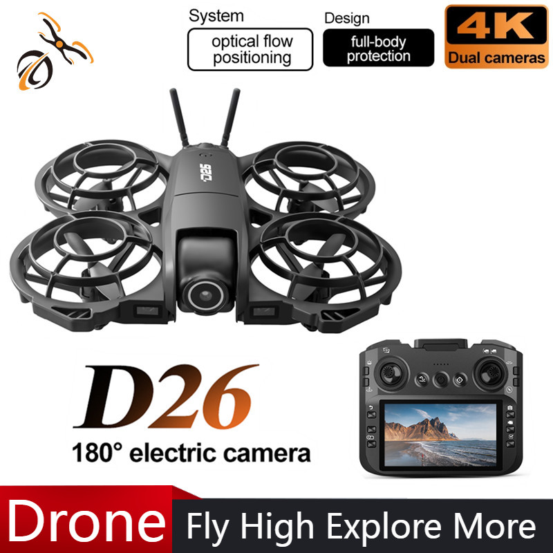 D26 Drone 4K Aerial HD 180° Ca - đánh giá và giá Drone Gimbal 2 Axis