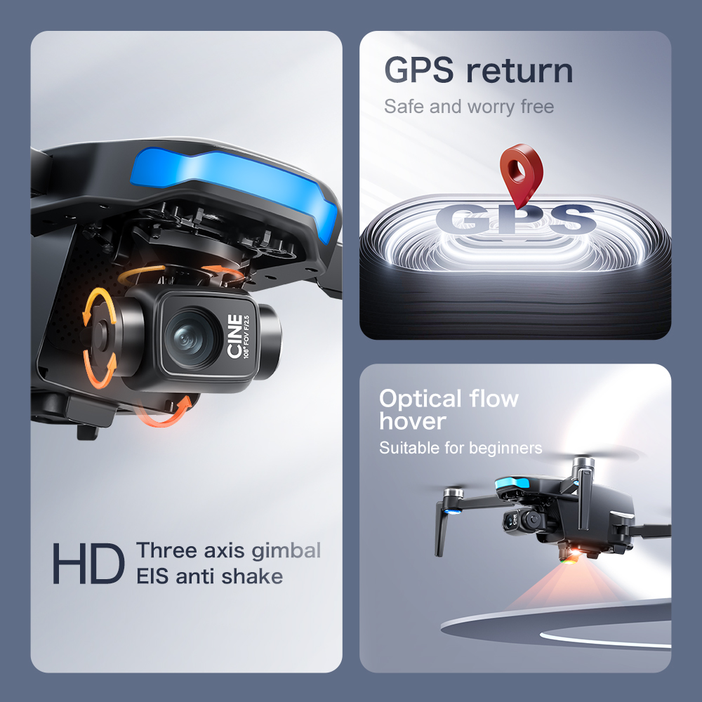 Original S-X1 GPS Drone 8KHD p - đánh giá và giá Drone Gimbal 3 Axis